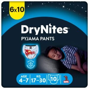 Dry Nites Pyjama Unterhosen Boy 4-7 Jahre, 2 x 3er Pack (6 x 10 Stücke)