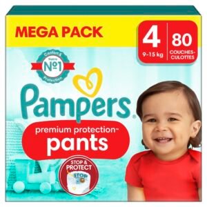 Pampers Premium Protection Windeln, Große 4, 80 Höschen, 9 kg  15 kg, Pampers Nr. 1 für Komfort und Halt, einfach anzuziehen
