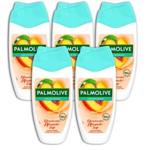 5 er Pack Palmolive Smoothies Erfrischender Pfirsichduft Duschcreme Duschgel 5 x 250ml