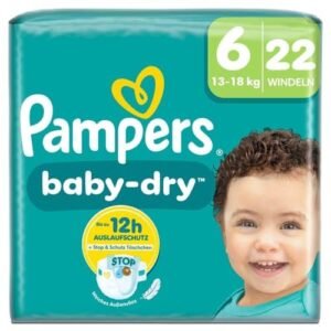 Pampers Baby-Dry Windeln Gr.6, Single Pack, 13-18kg (22 piece)