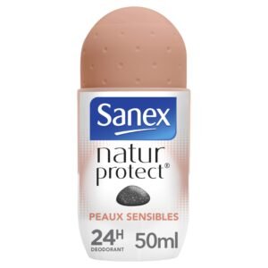 SANEX - Deodorant mit Naturschutz für empfindliche Haut - Deodorant für Damen und Herren mit Alaunstein - 24 Stunden Wirksamkeit - 50 ml