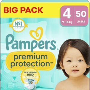 Pampers Premium Protection BIG PACK, Maxi, Windeln Große 4 (9kg-14kg), 50 Stück