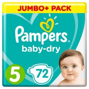 Pampers (Alte Version), Baby Windeln Größe 5 (11-16kg), 72 Stück