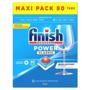 Finish Classic Regular Spülmaschinen Tabs, Maxi Pack(80Tabs) (1.04 kg)