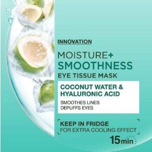 Garnier, Skin Naturals Innovation Moisture + Smoothness Eye Tissue Maske x 6 g, clear, Coconut