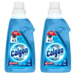 Calgon Gel Power 4-in-1 Anti-Kalk, Waschmittel, Anti-Korrosion, Rückstände und Gerüche – 2 x 750 ml