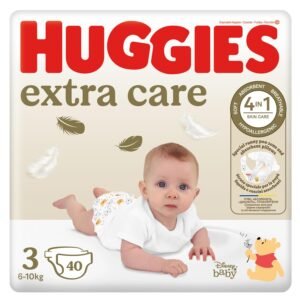 Huggies Extra Care Windeln, Größe 3 (4-9 kg), Packung mit 40 Windeln