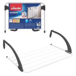 Vileda Express Heizkörpertrockner, 3 m Trockenleinenlänge, schnelles Wäschetrocknen