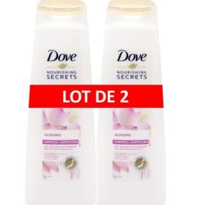 Dove Shampoo - Glowing Lotusblume - für seidiges und glattes Haar, 2er Pack (2 x 250 ml)