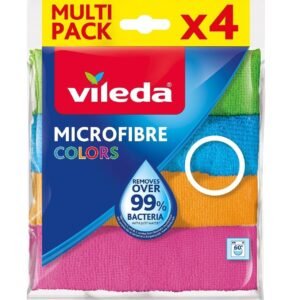 Vileda Microfaser Allzwecktuch Colors, 1 Packung mit 4 Stück