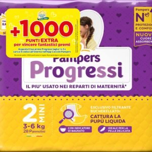 Pampers Progressi Mini, Größe 2 (3-6 kg), 28 Windeln