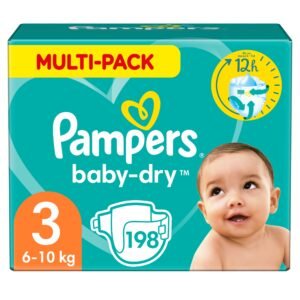 Pampers Windeln Baby Dry Gr.3 Midi 4-9kg Monatsbox, 198 Stück
