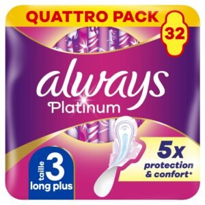 Always - Platinum Night Protect Damenbinde mit Flügeln - 32 Stücke