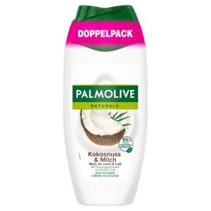 Palmolive Duschgel Naturals Kokosnuss & Milch 2x250ml - Cremedusche mit Feuchtigkeitsmilch und Kokos-Duft