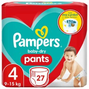 Pampers Baby-Dry Pants, Große 4 (9-15kg), 27 Stück