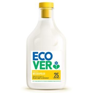 Ecover Weichspüler - Gardenie & Vanille (750 ml / 25 Waschladungen), Weichspüler mit pflanzenbasierten Inhaltsstoffen, ökologischer Weichspüler für weiche und duftende Wäsche