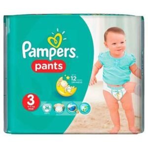 Pampers Windelhöschen, Große 3, Tragetasche, 611 kg, 26 Stück