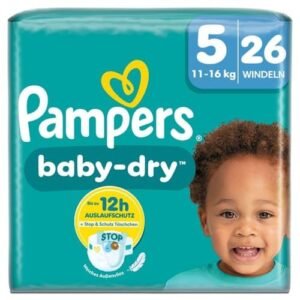 Pampers Baby-Dry Windeln Gr.5, Single Pack, 11-16kg (26 piece)