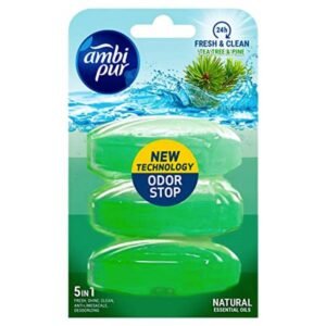 Ambi Pur - Fresh & Clean Toilettenblock Nachfüllung Teebaum & Kiefer - 3 x 55 ML