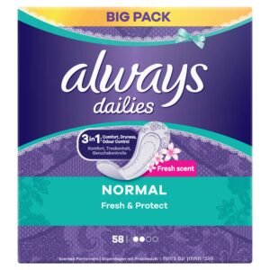 Always Dailies Fresh & Protect Normal Panty Liners, 140 g
