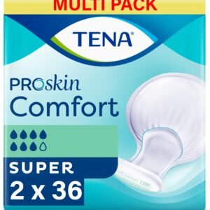 Tena Comfort Super - Inkontinenzvorlagen bei Dranginkontinenz, Harninkontinenz und Blasenschwäche (2 Packungen à 36 Stück, 72 Stück)