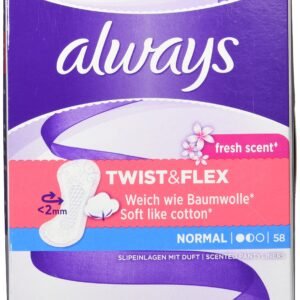 Always Soft Like Cotton Slipeinlagen Normal Fresh, 1er Pack (1 x 58 Stück)