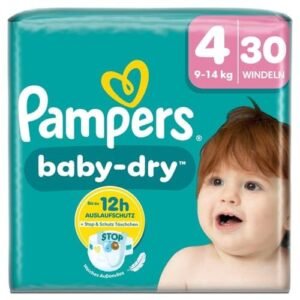 Pampers Baby-Dry Windeln Gr.4, Single Pack, 9-14kg (30 piece)