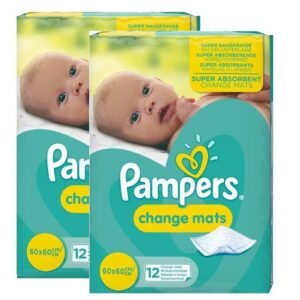 24 Pampers Wickelunterlagen Babymatten (12x2)