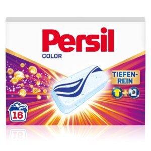 Persil Power Bars Color Waschmittel (16 Waschladungen), vordosiertes Buntwaschmittel mit biologisch abbaubarem Schutzfilm, für reine Wäsche & hygienische Frische für die Maschine