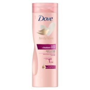 Dove Care + Radiant Glow Feuchtigkeitscreme für den Körper, mit Serum, stellt Ceramide und natürliche Mineralien für alle Hauttypen wieder her, 400 ml