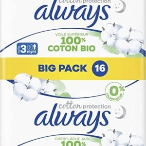 always Ultra Binde Cotton Protection Night mit Flügeln Big Pack 16