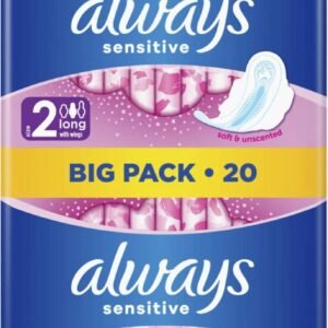 5er Pack Always Damenbinden - Sensitive Long - 20 Stück