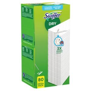 Swiffer Bodenwischer Boden Staubtücher Nachfüllpack 80 Tücher, Nimmt 3X Mehr Staub & Haare Auf Und Schließt Diese EIN Im Vgl. Zu Einem Herkömmlicher Besen