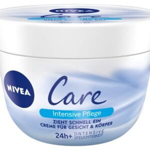 NIVEA Creme Care Intensive Pflege, Gesicht- und Körperpflege mit 24h intensiver Feuchtigkeit, schnell einziehende & nicht fettende Feuchtigkeitscreme (400 ml)