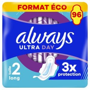 Always Ultra Binden Damen Gr. 2, Long, 96 Damenbinden mit Flügeln (3 x 32 Stück) Multipack, ultradünn und super absorbierend