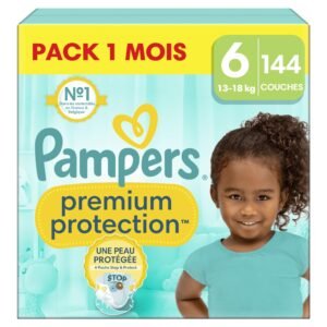 Pampers Premium Protection Große 6, 144 Windeln, 13kg-18kg, Doppelter Schutz für die Haut und vor Auslaufen