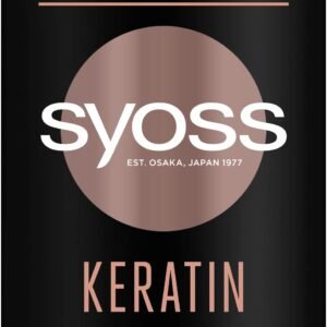 Syoss Shampoo Keratin (440 ml), Haarshampoo für schwaches und brüchiges Haar, füllt und glättet die Haarfaser, Formel mit Blauem Lotus & Amino-Komplex