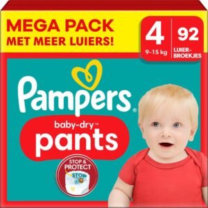 Pampers - Baby Dry Pants - Große 4 - Mega Pack - 92 Stück - 9/15 KG