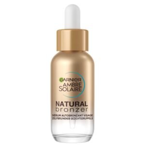 Garnier Ambre Solaire - Selbstbräunungsserum für das Gesicht - Progressive & Über-Mesure - Kokoswasser & Hyaluronsäure - für alle Hauttypen - Natural Bronzer - 30 ml