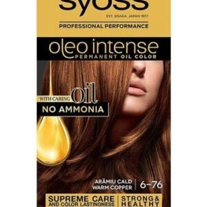 Syoss Oleo Intense Öl-Coloration 6-76 Warmes Kupfer Stufe 3 (115 ml), dauerhafte Haarfarbe mit pflegendem Öl, Coloration ohne Ammoniak