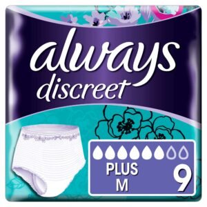 Always Discreet Windelhosen mehr M für Blasenschwäche und Inkontinenz X9