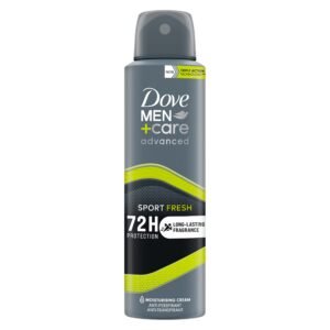 Dove Men+Care Deodorant Sport Active mit 1/4 Feuchtigkeitscreme für Herren, Antitranspirant, alkoholfrei, hilft, Reizungen zu reduzieren, bis zu 48 Stunden Schutz, 150 ml
