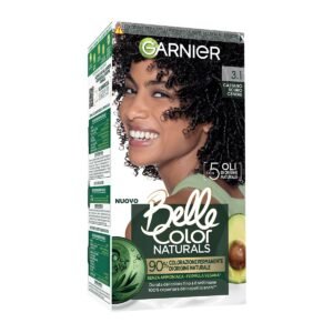 Garnier Belle Color Naturals Permanente Coloration, für eine leuchtende Farbe bis zu 8 Wochen, ohne Ammoniak zu 90% natürlichen Ursprungs, Dunkelbraun Asche 3.1