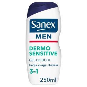 Sanex Duschbad für Herren, für empfindliche Haut, 250 ml, 3 Stück
