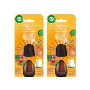 Air Wick Nachfüllpack Essential Mist Joie Innen Ananas und Minze Erfrischende Wildminze, 2 Stück