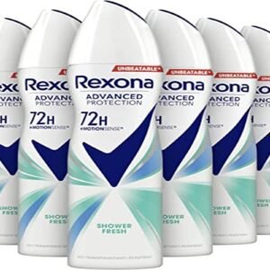 Rexona Women Advanced Protection Shower Fresh Anti-Transpirant Spray 72 Stunden Schutz vor Schweiß und Körpergeruch - 6 x 150 ml - Vorteilspack
