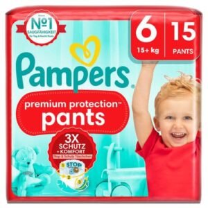 Pampers Premium Protection Pants Große 6, 15 Windeln, 15kg+ (15 Stk)