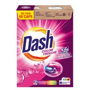 DashÂ® Color Frische 3 in 1 Waschmittel-Caps XXL-Sparpack, Kapsel I 60 Waschladungen I für bunte Wäsche I 3 in 1 Formel für Frische, Reinheit und Sauberkeit | 1,49 kg