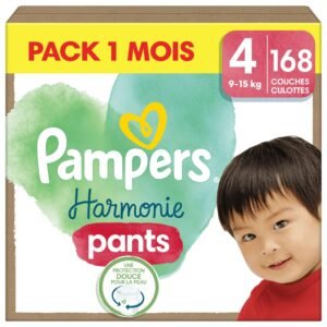 Pampers Harmonie Pants Große 4, 168 Windeln, 9kg-15kg, sanfter Hautschutz und 360° Komfort-Fit