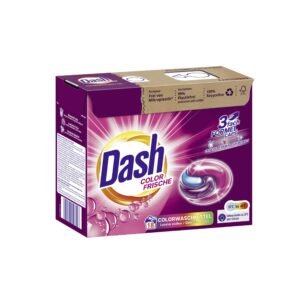 Dash® Color Frische 3 in 1 Waschmittel-Caps I 18 Waschladungen I Farbschutz, Fleckenentfernung & Frische für bunte Wäsche
